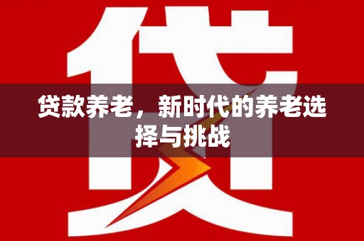 永福贷款养老，新时代的养老选择与挑战