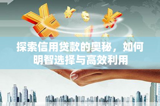 永福探索信用贷款的奥秘，如何明智选择与高效利用