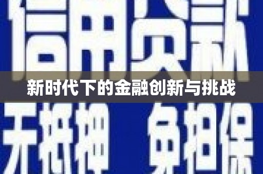 永福新时代下的金融创新与挑战